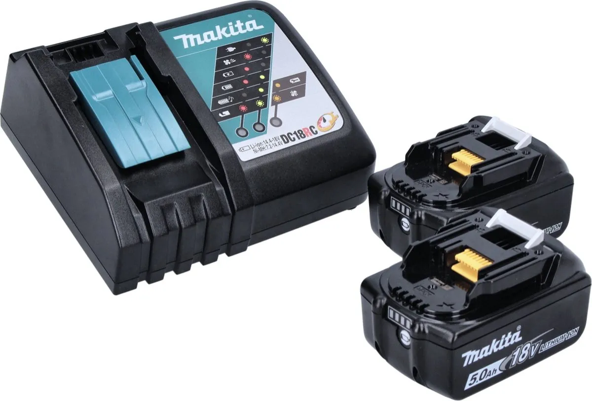 Makita DLX2432TJ Combiset 18V - 2x Accu 5.0Ah - DDF486 + DTD153 - afbeelding 5 van 6