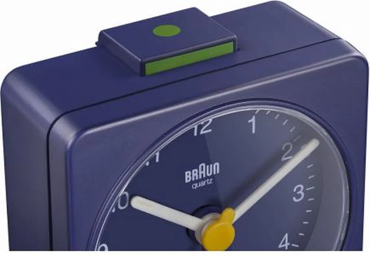 Braun BC02BL Analoog Reiswekker - Blauw