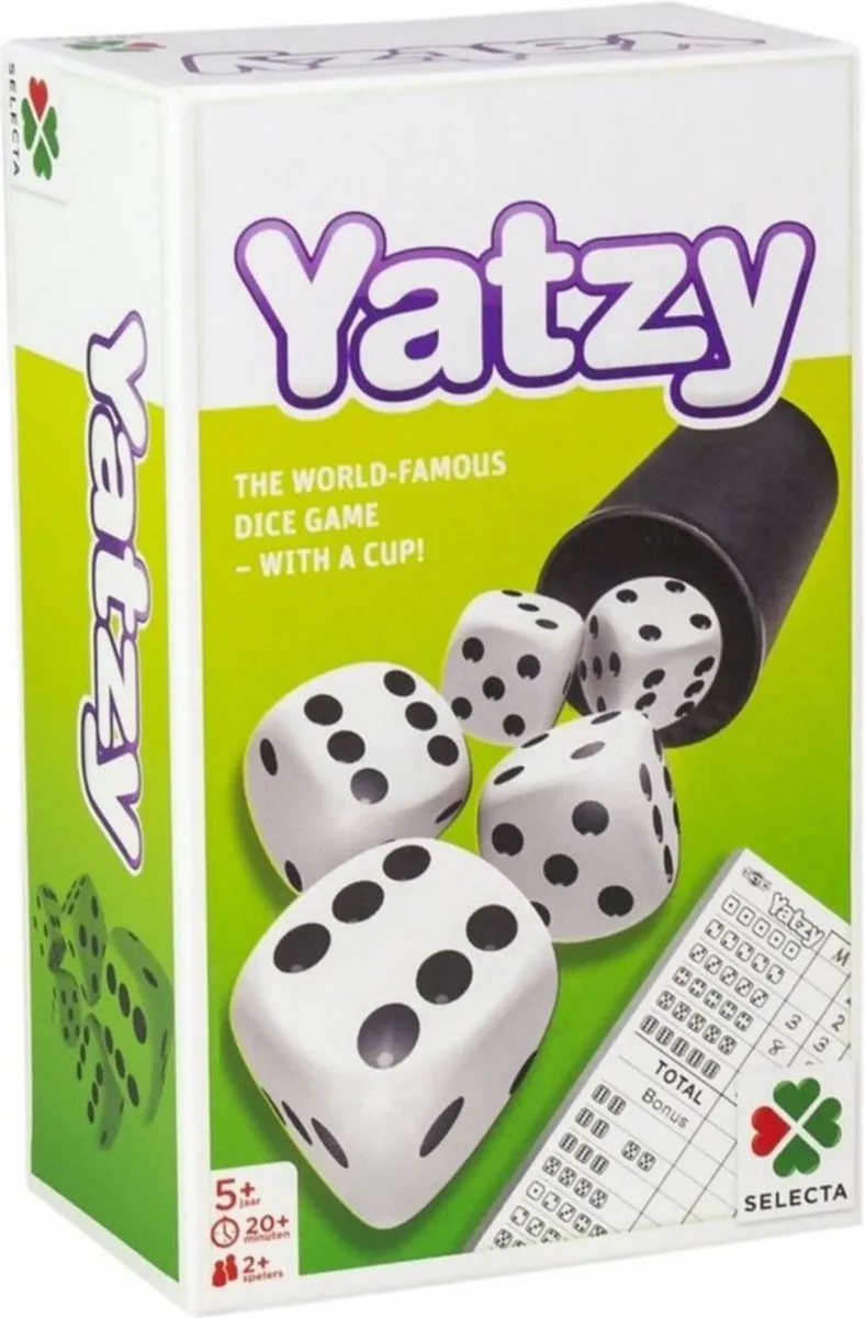 Tactic Yatzy 58022 Dobbelspel - 5 Dobbelstenen - 2-8 Spelers