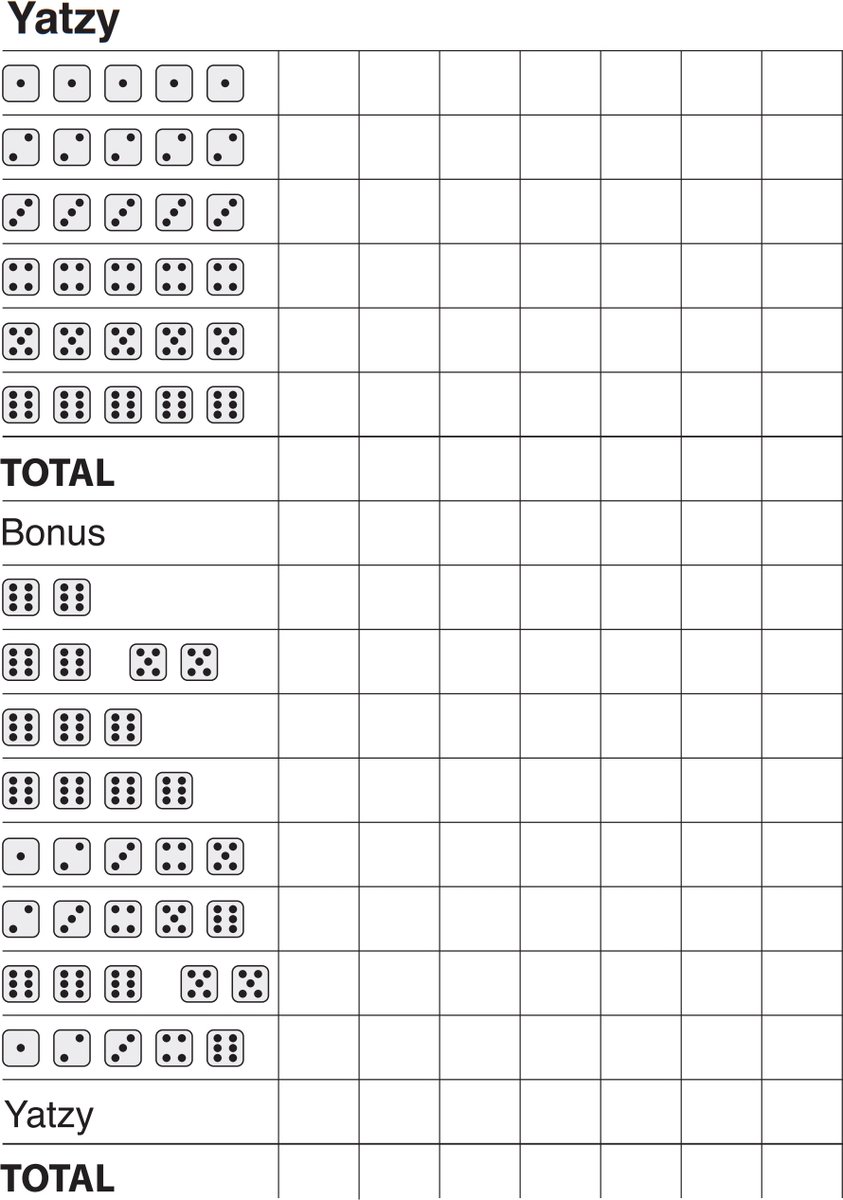 Tactic Yatzy – Dobbelspel – Klassiek Combinatiespel – Strategisch en Spannend – Familiespel – 2+ Spelers – Vanaf 5 Jaar