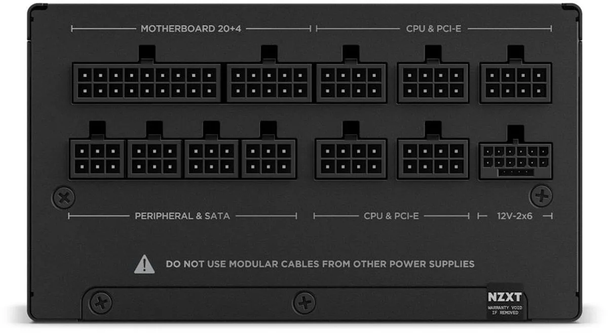 NZXT C850 Gold ATX 3.1 Voeding 850W - Zwart