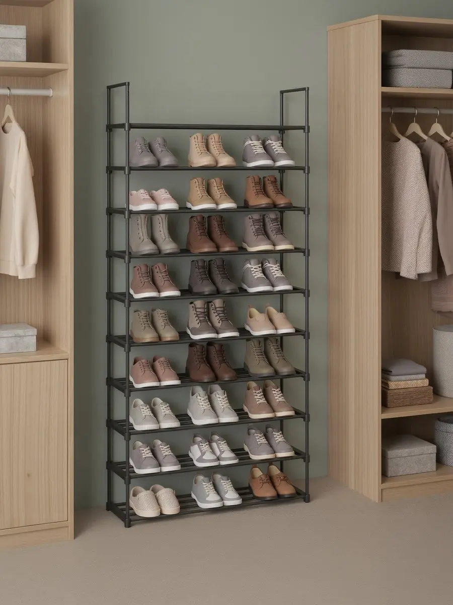 Songmics Schoenenrek LSA10BKV2 - 10 Lagen - Zwart