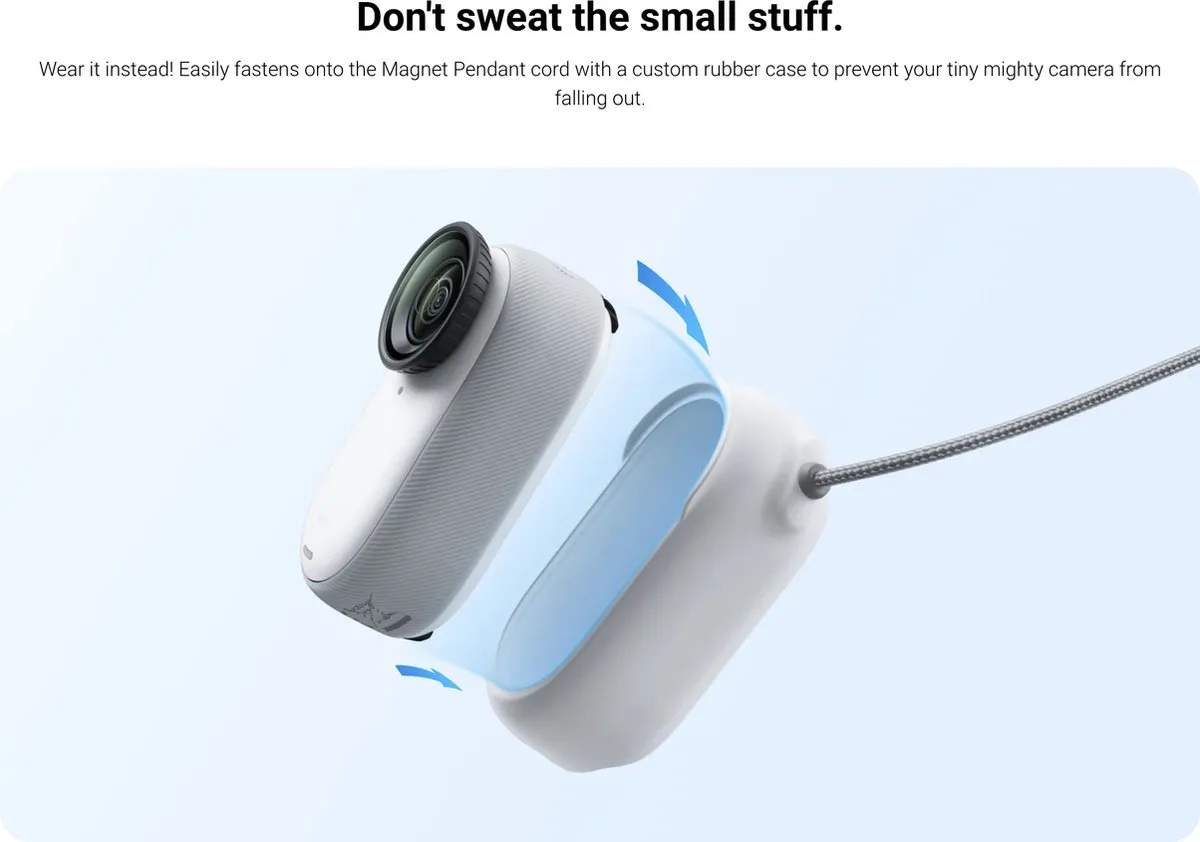 Insta360 Hoesje Met Beveiligingskabel Voor Go 3 Go Magnetische Hanger