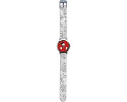 Disney Horloge Mickey Mouse Junior 25 Cm Nylon Grijs/rood