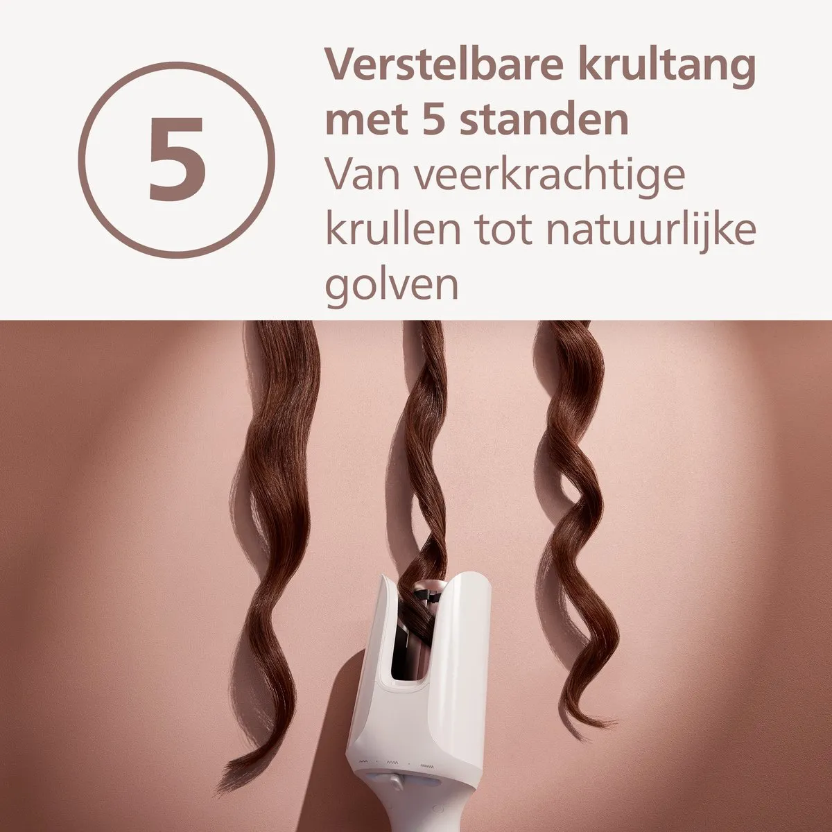 Philips WavePro HairStyler 9000 BHB968/00 Krultang - Autowrap & SenseIQ - Wit