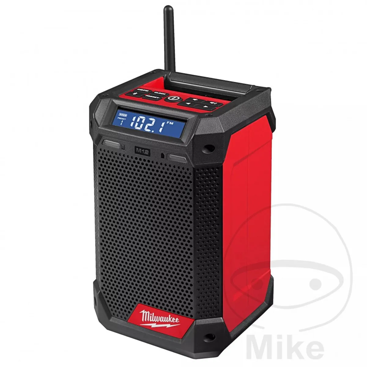 Milwaukee M12 RCDAB+ Bouwradio/Lader - Rood/Zwart