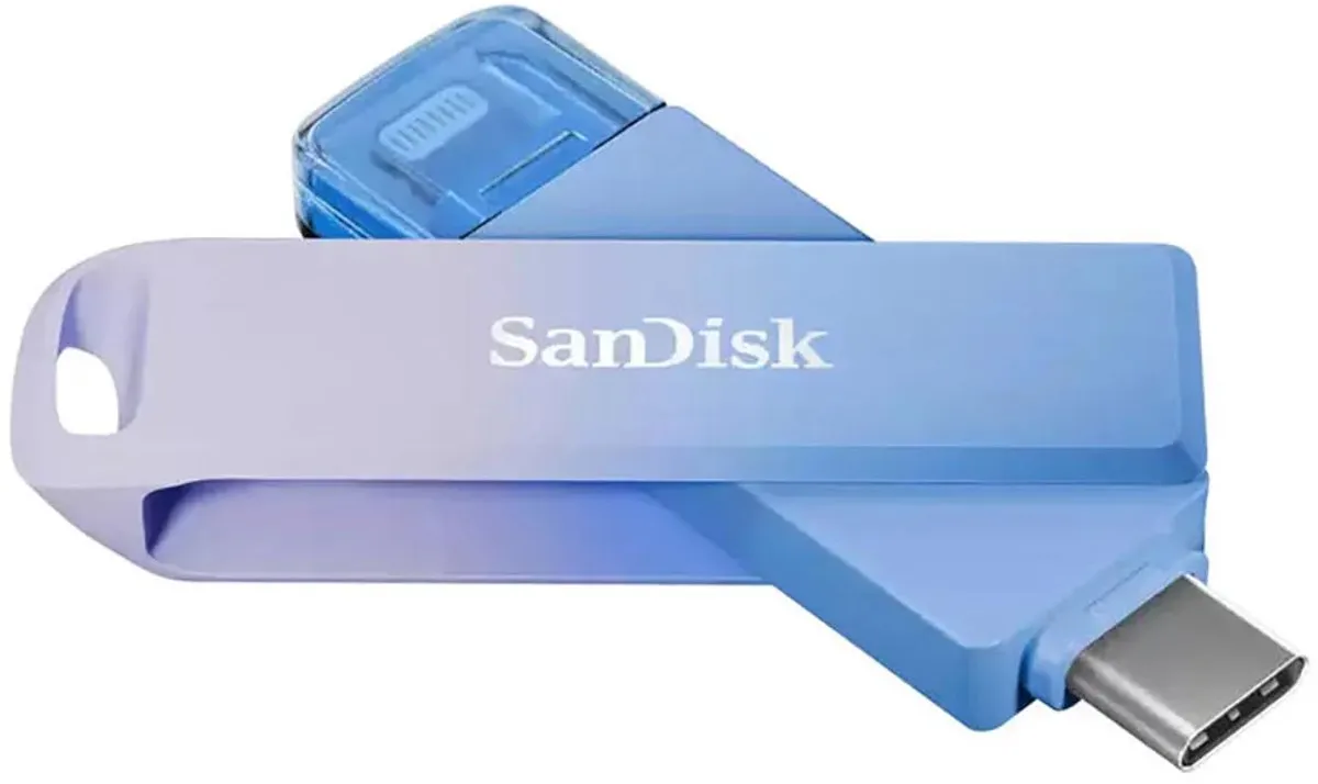 SanDisk Creator Phone Drive SDIXD0N-256G-GN6TP USB-stick 256GB - Blauw/Lila