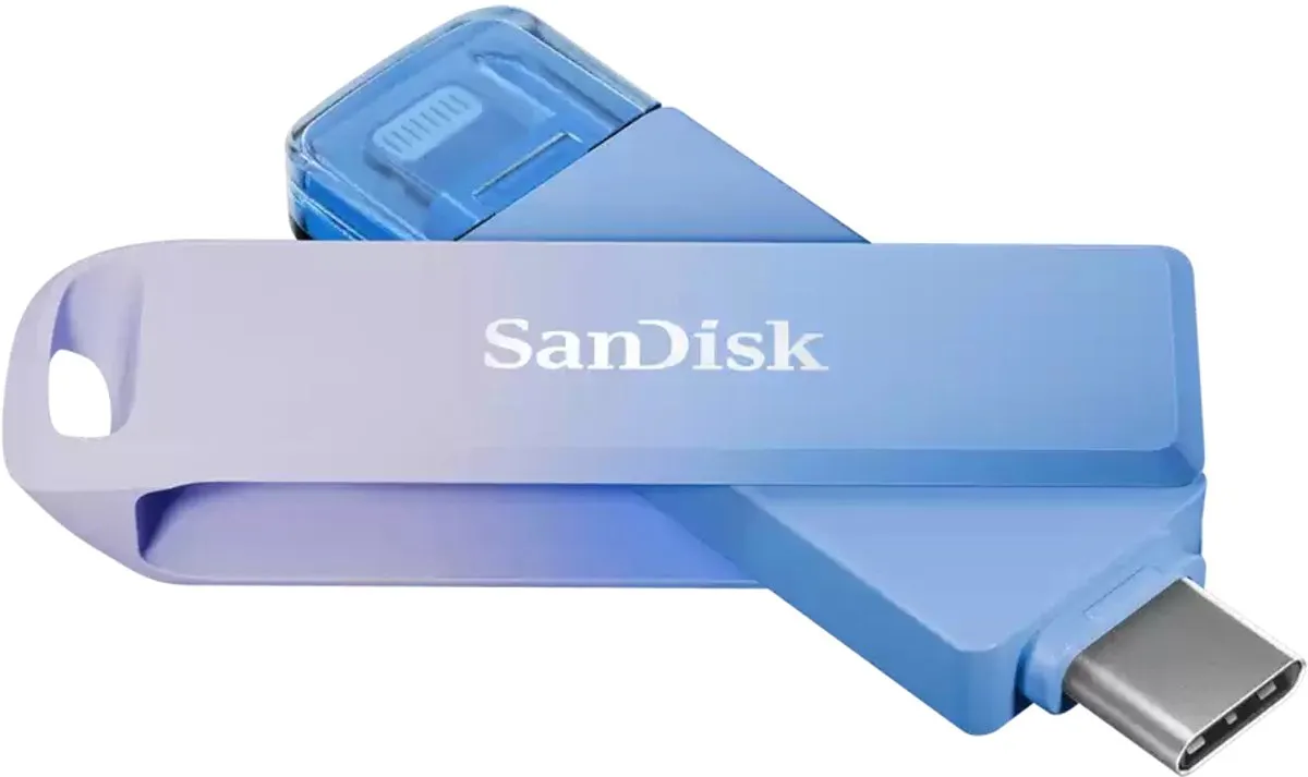 SanDisk Creator Phone Drive SDIXD0N-256G-GN6TP USB-stick 256GB - Blauw/Lila