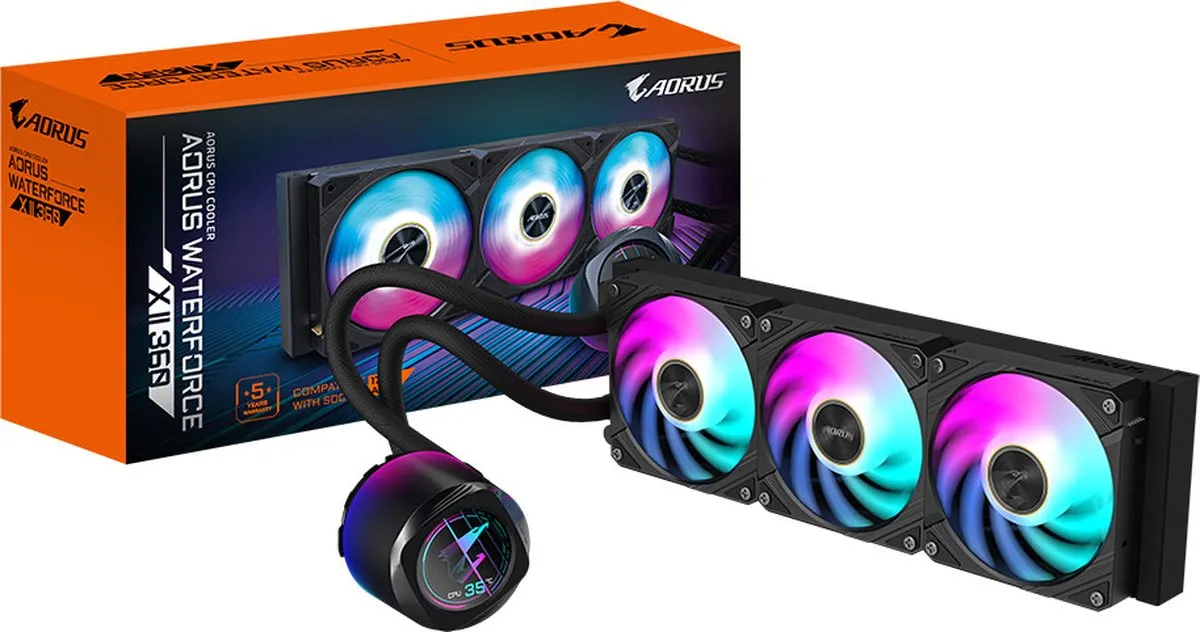 Gigabyte AORUS WATERFORCE X II 360 Koeler - 360mm - Zwart