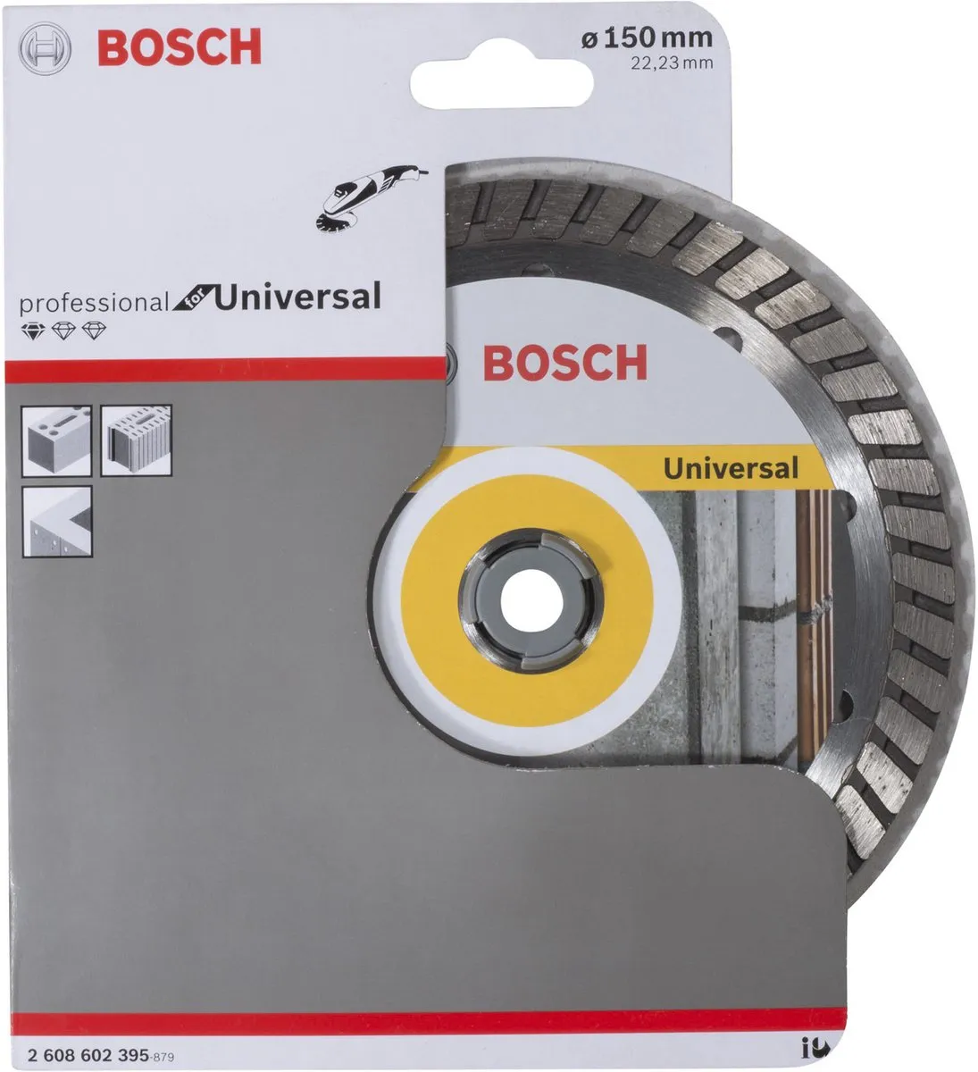 Bosch Diamantdoorslijpschijf Standard for Universal Turbo 150mm - 22,23mm - 1 Stuk