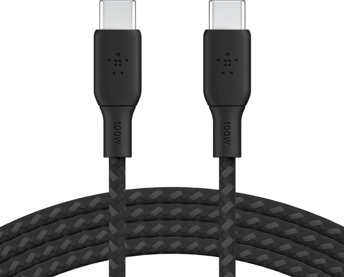 Belkin Boost Charge Braided USB-C CAB014BT3MBK Kabel - 3m - Zwart