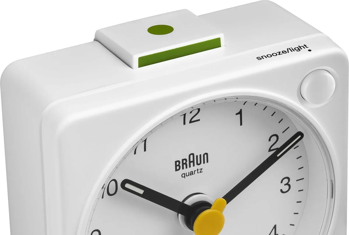 Braun BC02XW Reis Wekker - Wit