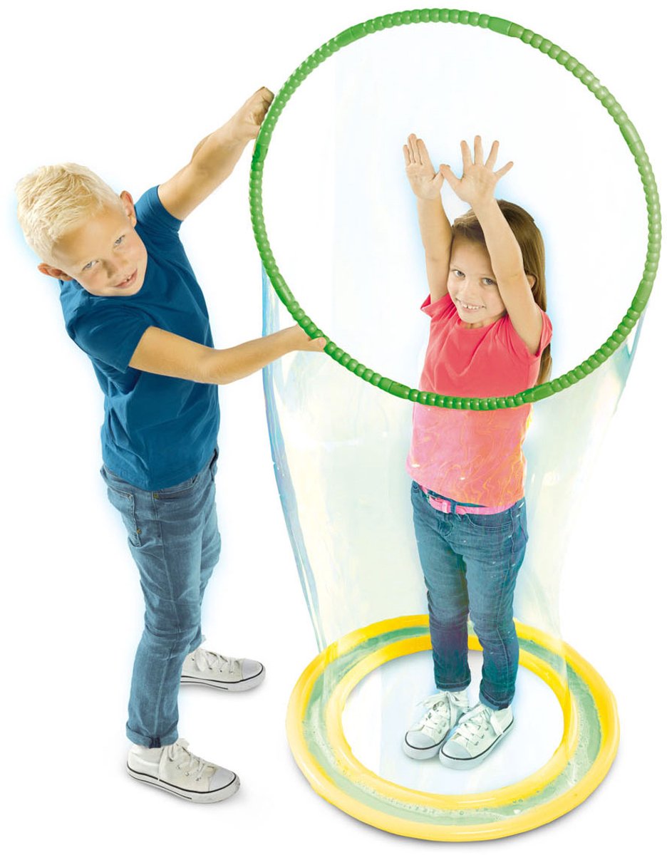 SES - Staan in een Mega bubble - bellenblaas - met opblaasbare sta ring, bubble ring en bellenblaassop