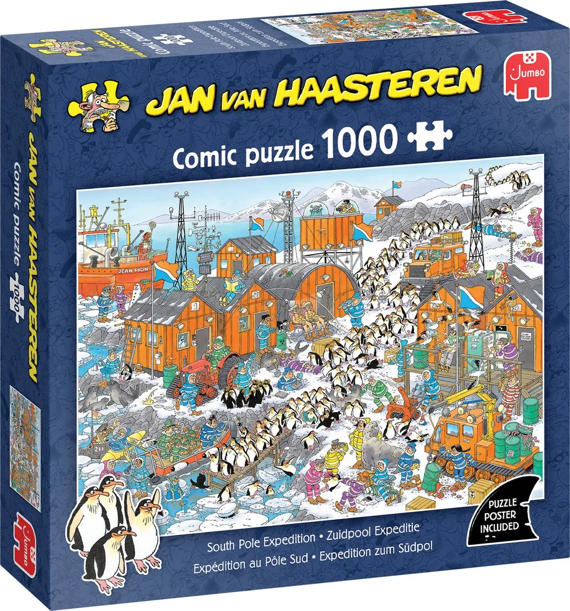 Jan van Haasteren South Pole Expedition Legpuzzel 1000 Stuks - Multicolor