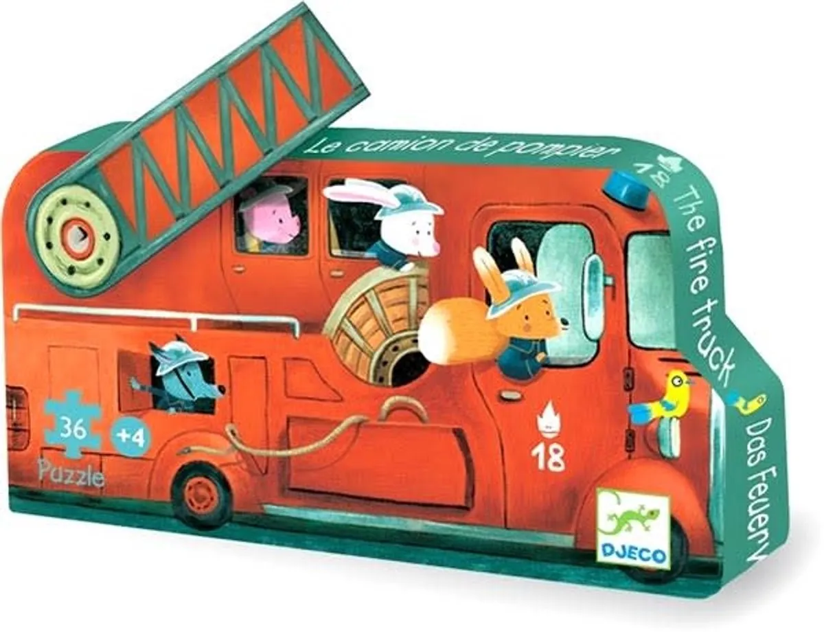 Djeco Brandweerwagen Puzzel 16 Stuks