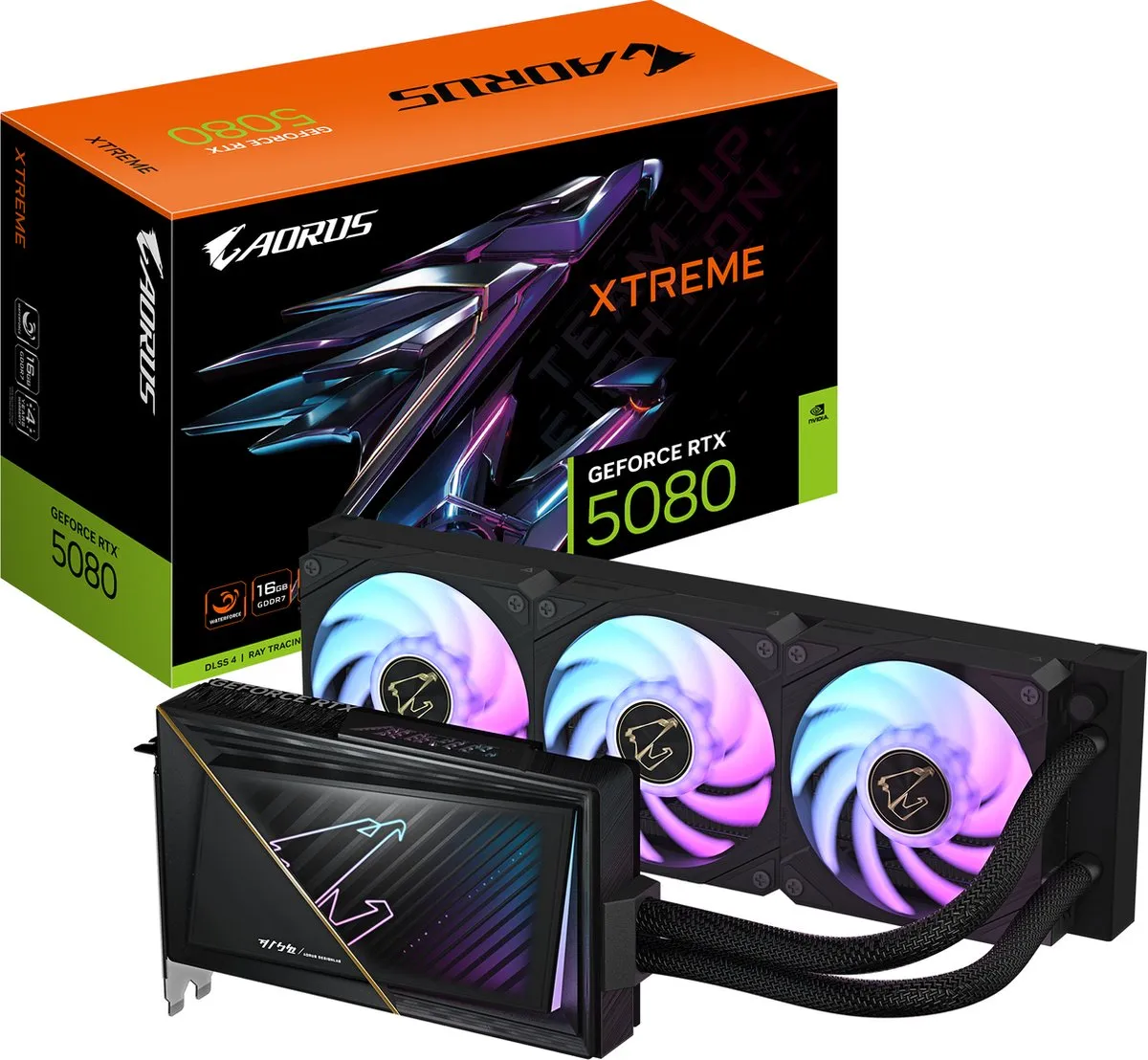 Gigabyte GeForce RTX 5080 AORUS XTREME WATERFORCE 16G Videokaart - 16GB GDDR7