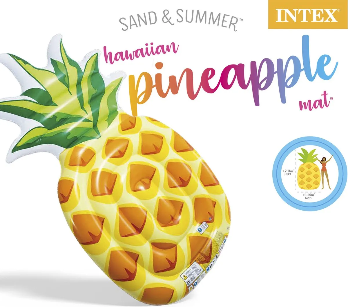 Intex Hawaiian Pineapple Luchtbed - Multicolor