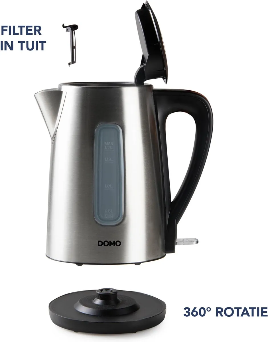 Domo DO738WK Waterkoker 1,7L - 2200W - RVS