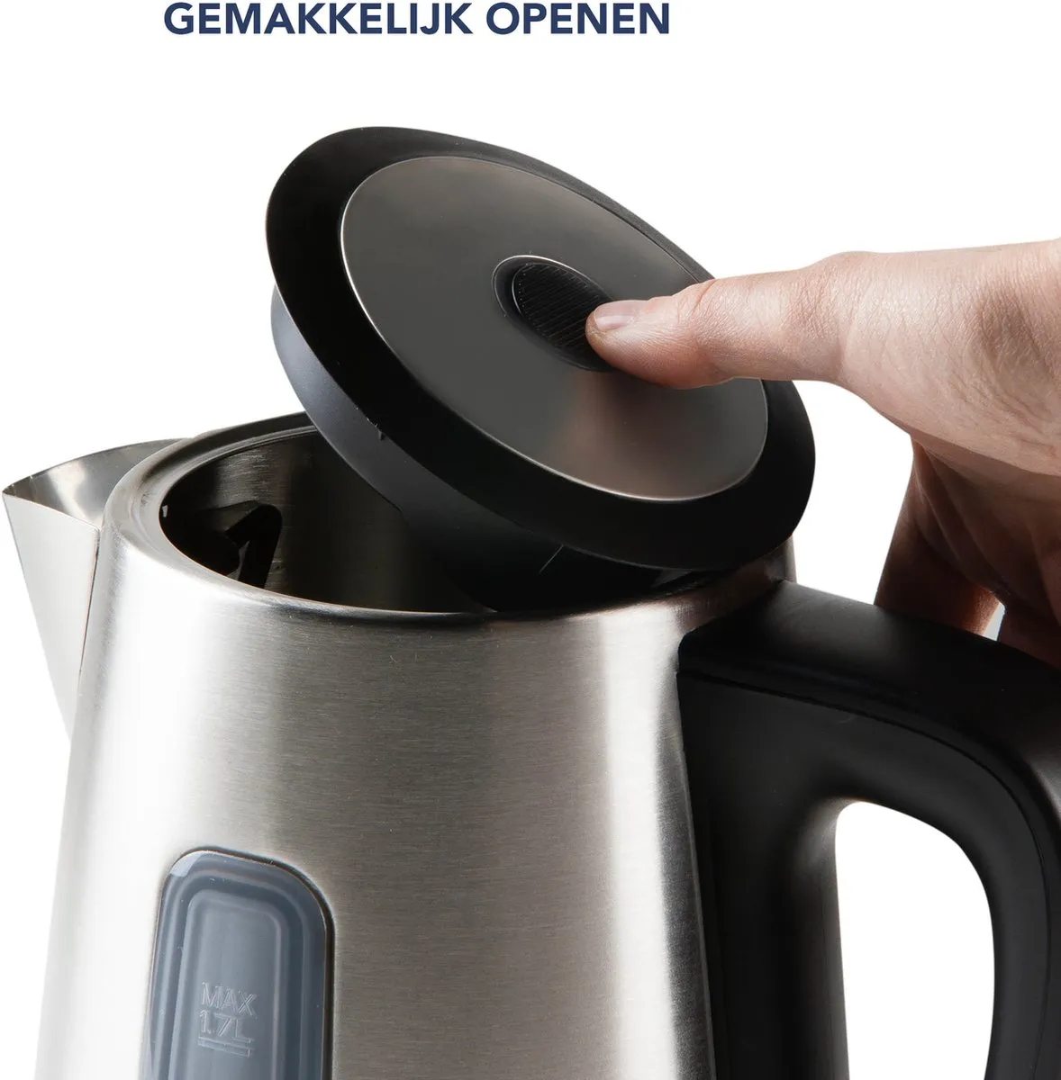 Domo DO738WK Waterkoker 1,7L - 2200W - RVS - afbeelding 6 van 6