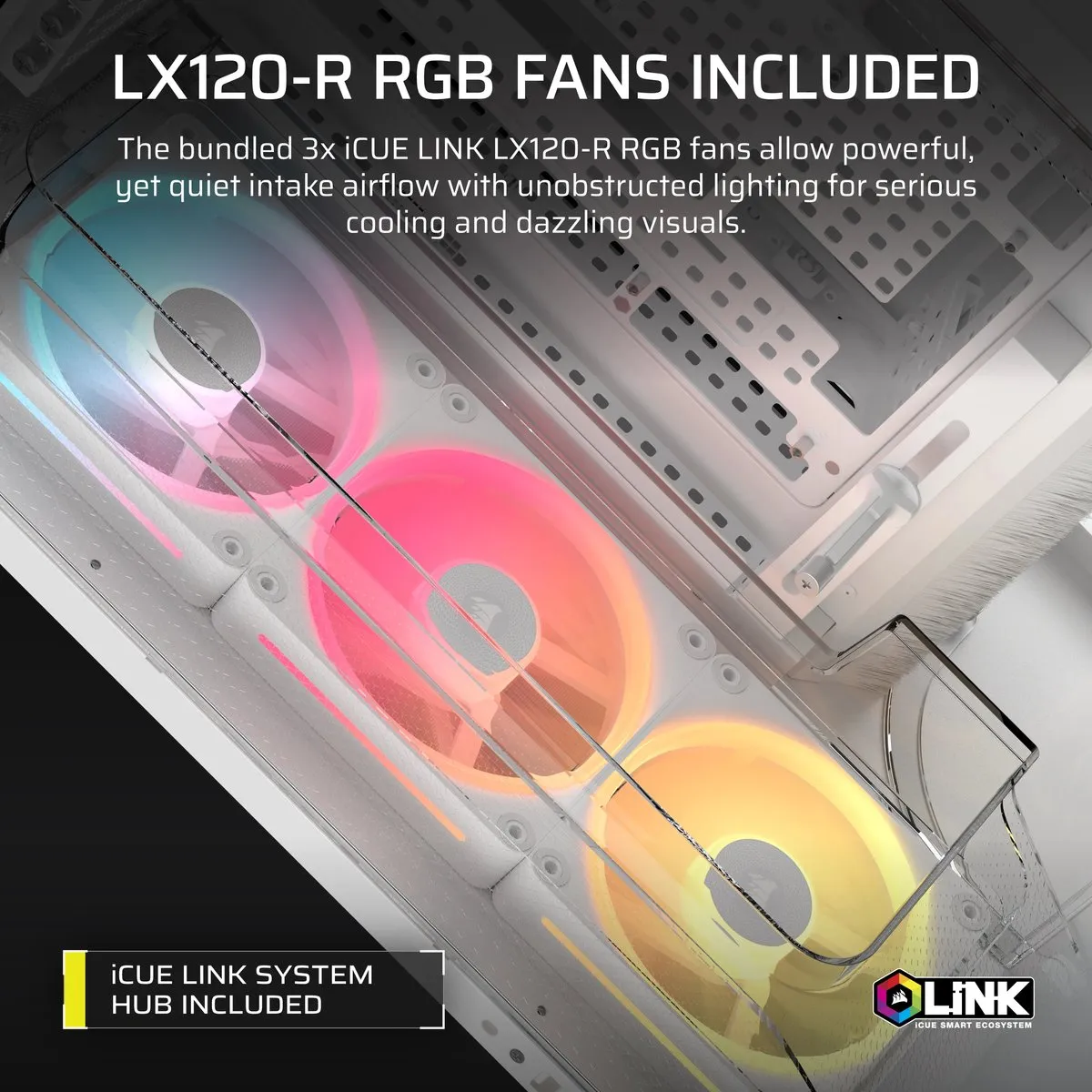 Corsair AIR 5400 LX-R Midi Tower - Wit