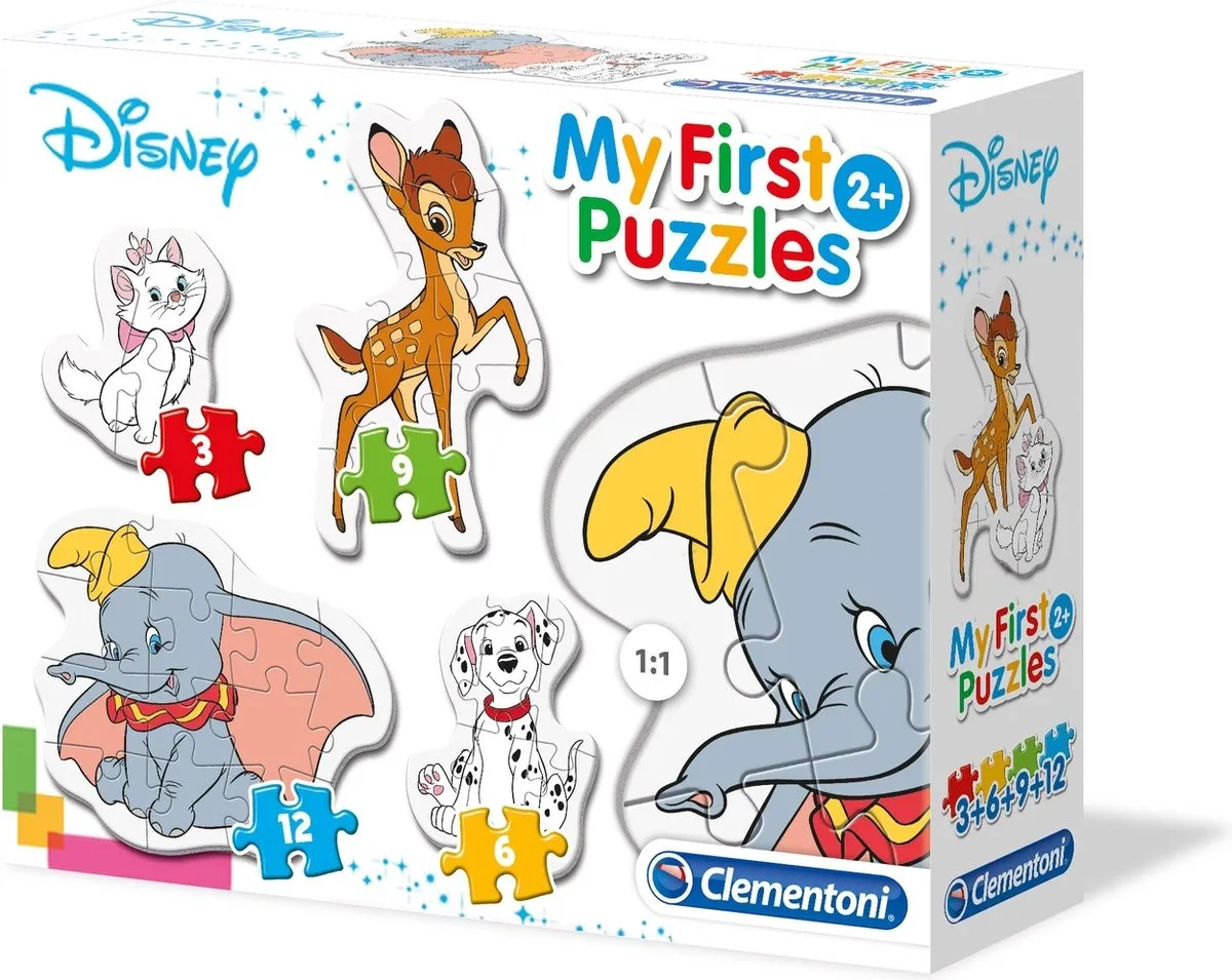 Clementoni My First Puzzles Disney Animal Friends - 4 Stuks 12-delig - afbeelding 6 van 6