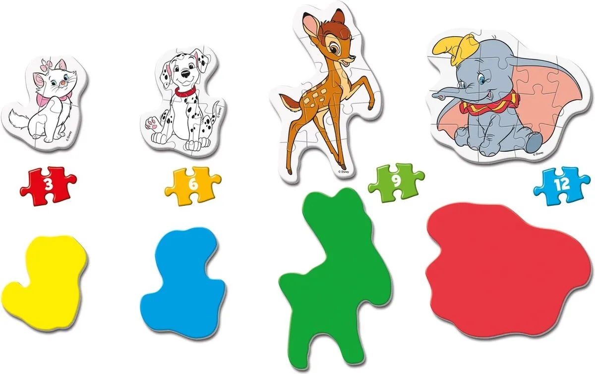 Clementoni My First Puzzles Disney Animal Friends - 4 Stuks 12-delig