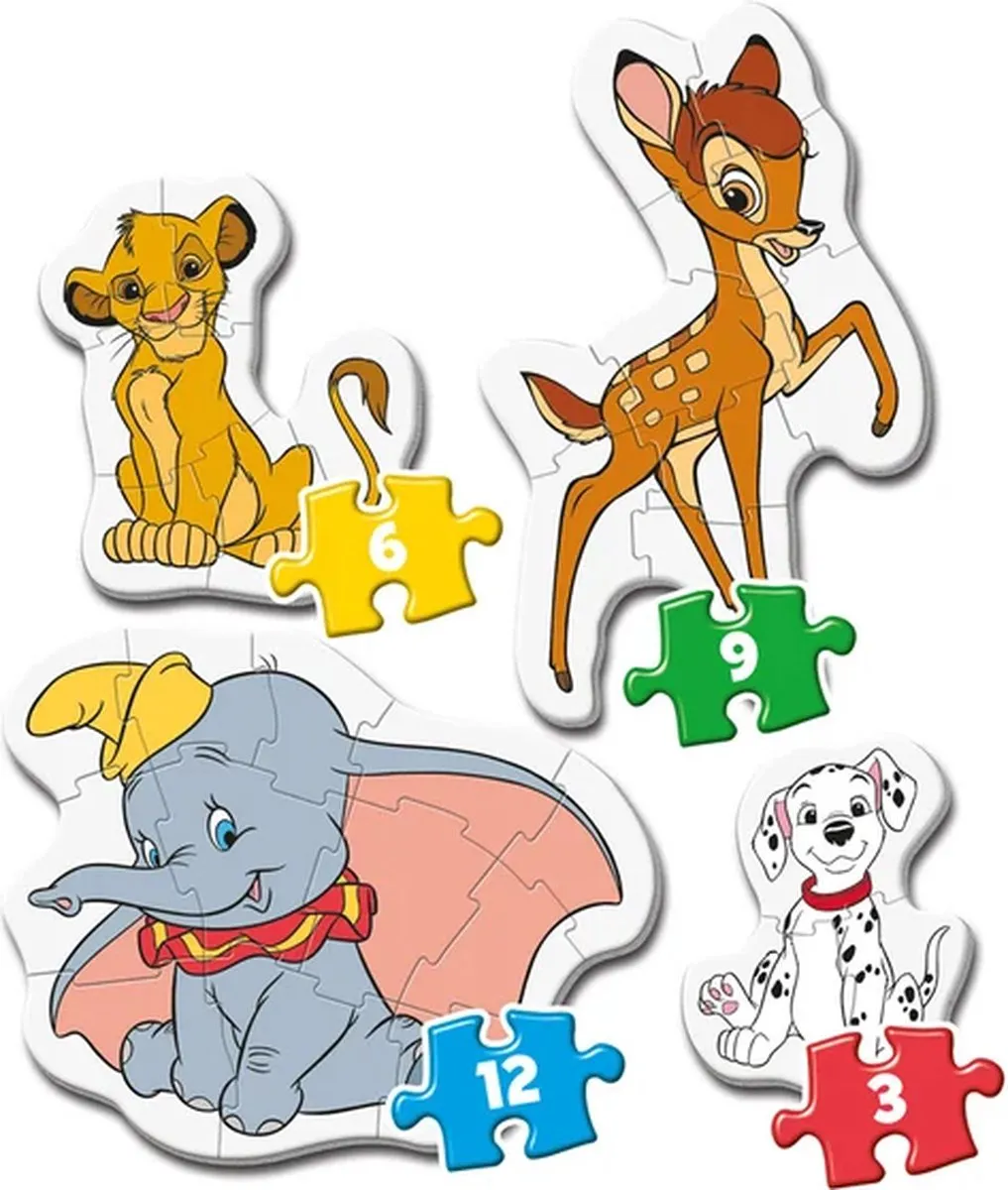 Clementoni My First Puzzles Disney Animal Friends - 4 Stuks 12-delig