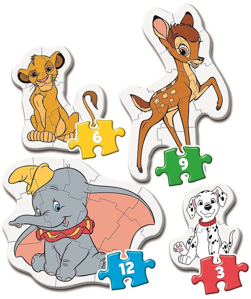 Clementoni My First Puzzles Disney Animal Friends - 4 Stuks 12-delig