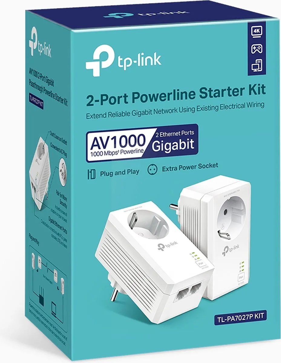 TP-Link TL-PA7027P KIT Powerline Adapter - 2 Stuks Wit