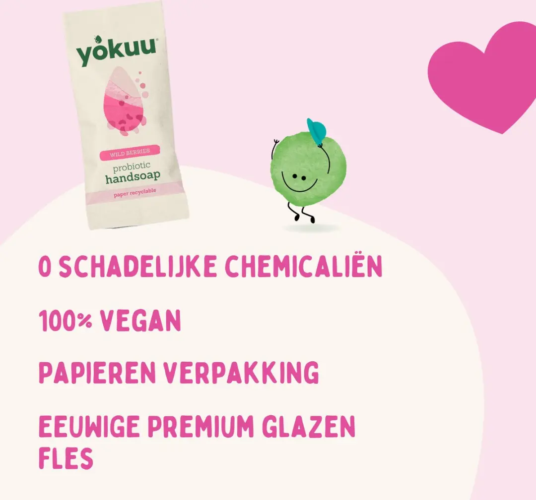 Yokuu Probiotische Vegan Handzeep - 1125ml (3x375ml) - Thijm & Zeezout/Wilde bessen/Komkommer & Munt