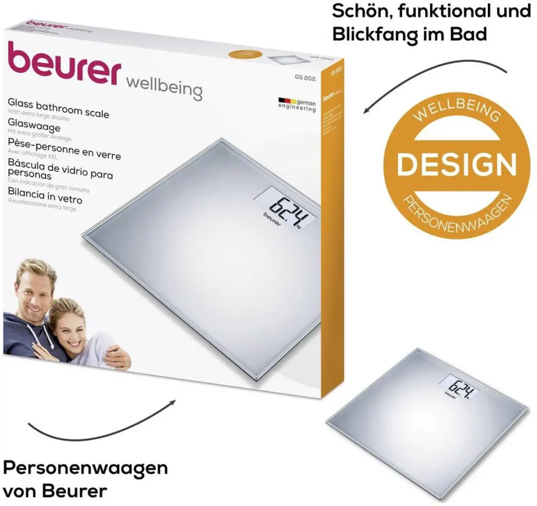 Beurer GS202 Personenweegschaal - 150kg - Grijs