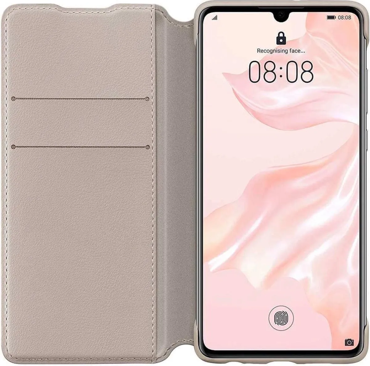 Huawei P30 Wallet Cover - Khaki