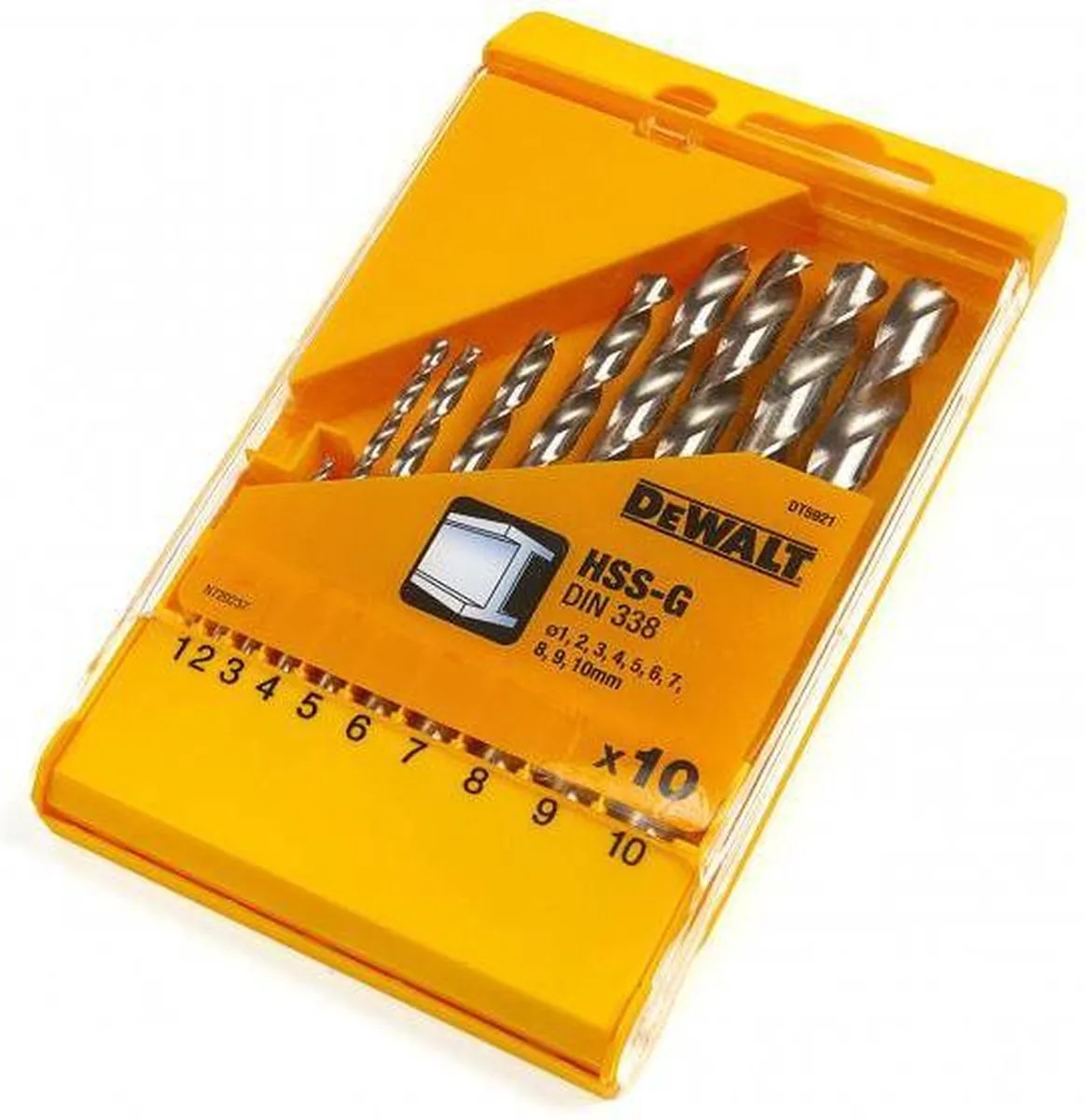 DeWalt DT5921 Metaalboor 1-10mm HSS-G - 10-delig