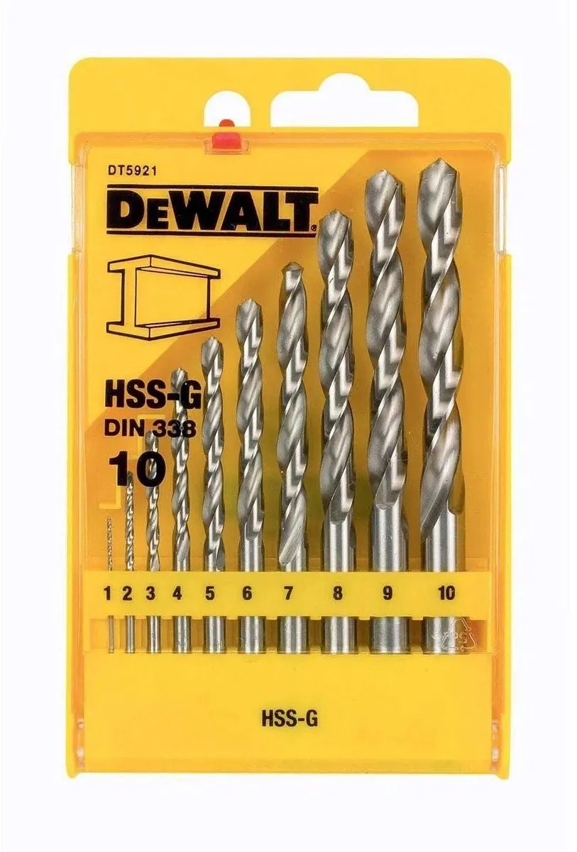 DeWalt DT5921 Metaalboor 1-10mm HSS-G - 10-delig
