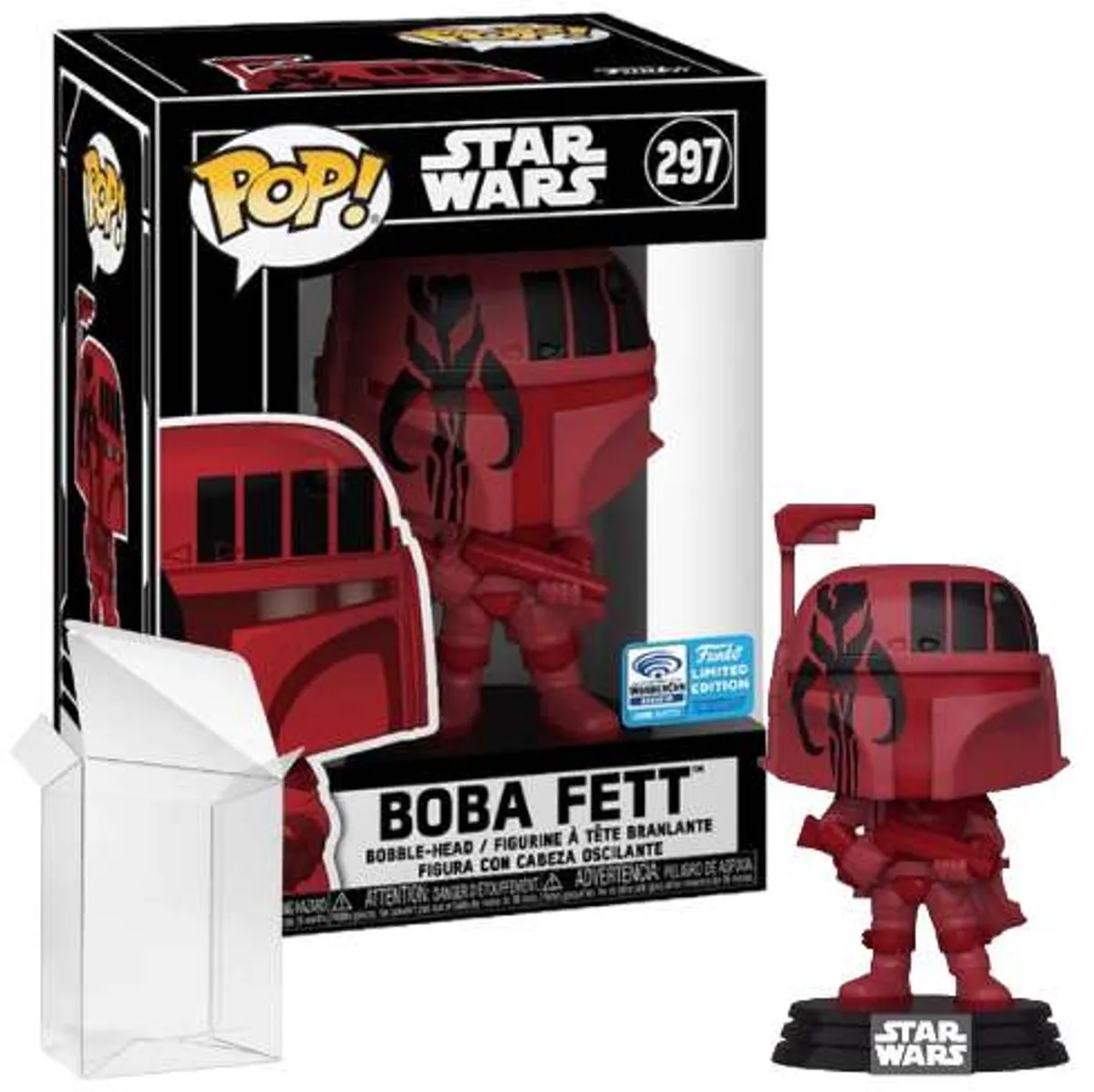 Funko POP Convention Exclusive Star Wars Boba Fett 46317 - Rood - afbeelding 4 van 4