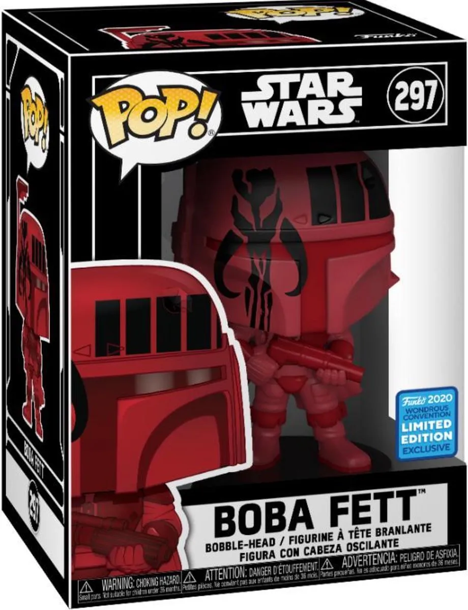 Funko POP Convention Exclusive Star Wars Boba Fett 46317 - Rood - afbeelding 3 van 4