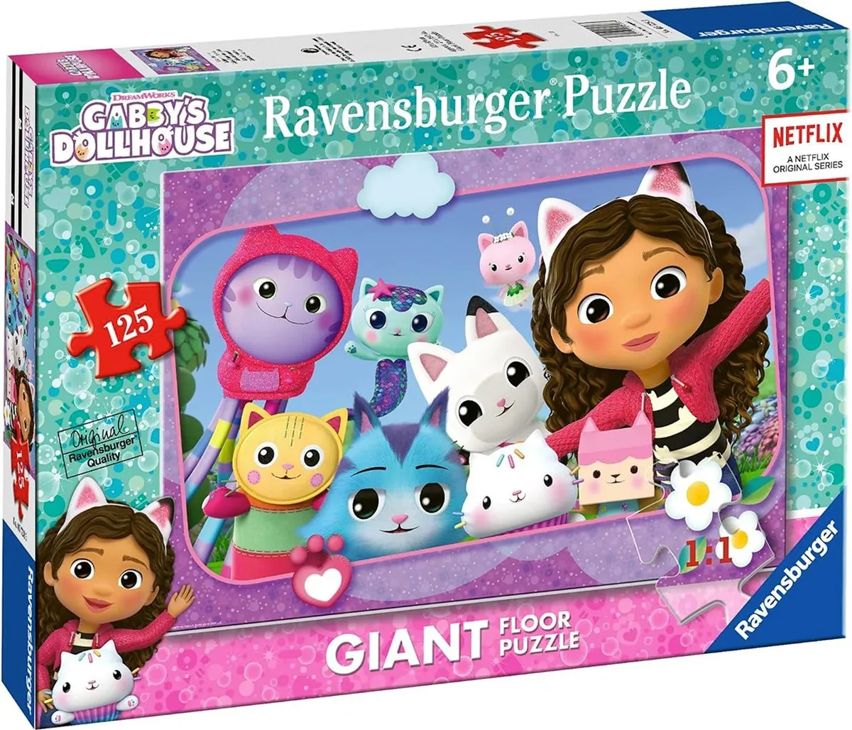 Ravensburger Gabby's Poppenhuis Reuze Vloerpuzzel 125 Stuks