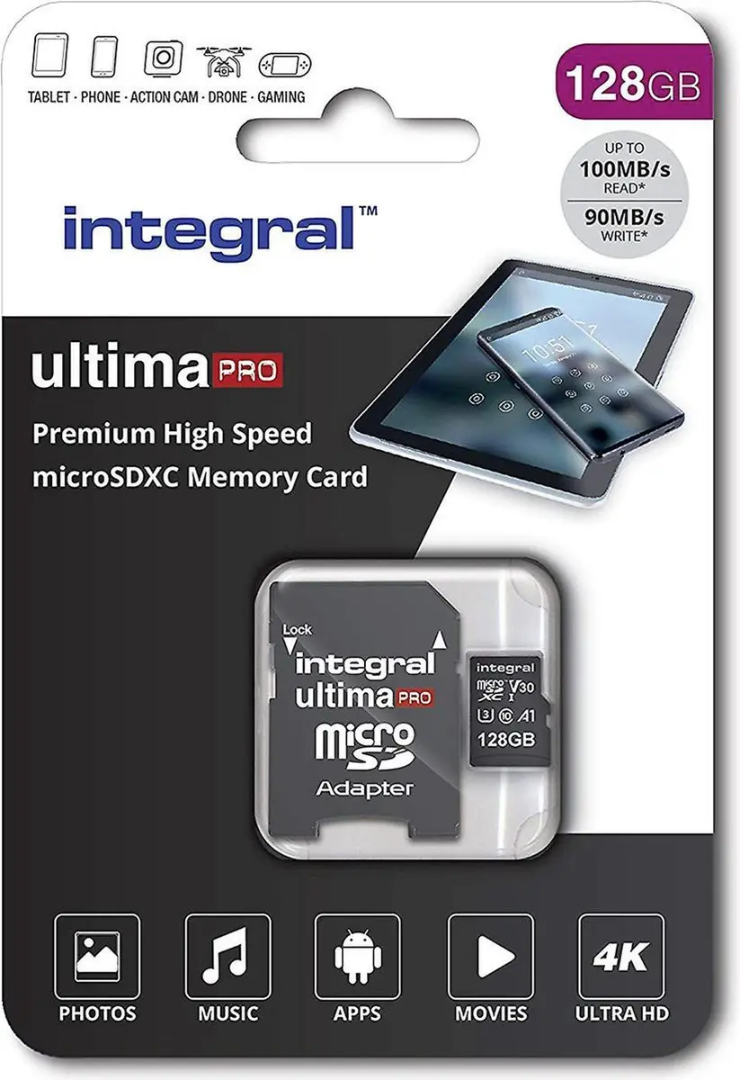 Integral INMSDX128G-100/90V30 Geheugenkaart 128GB - afbeelding 6 van 6