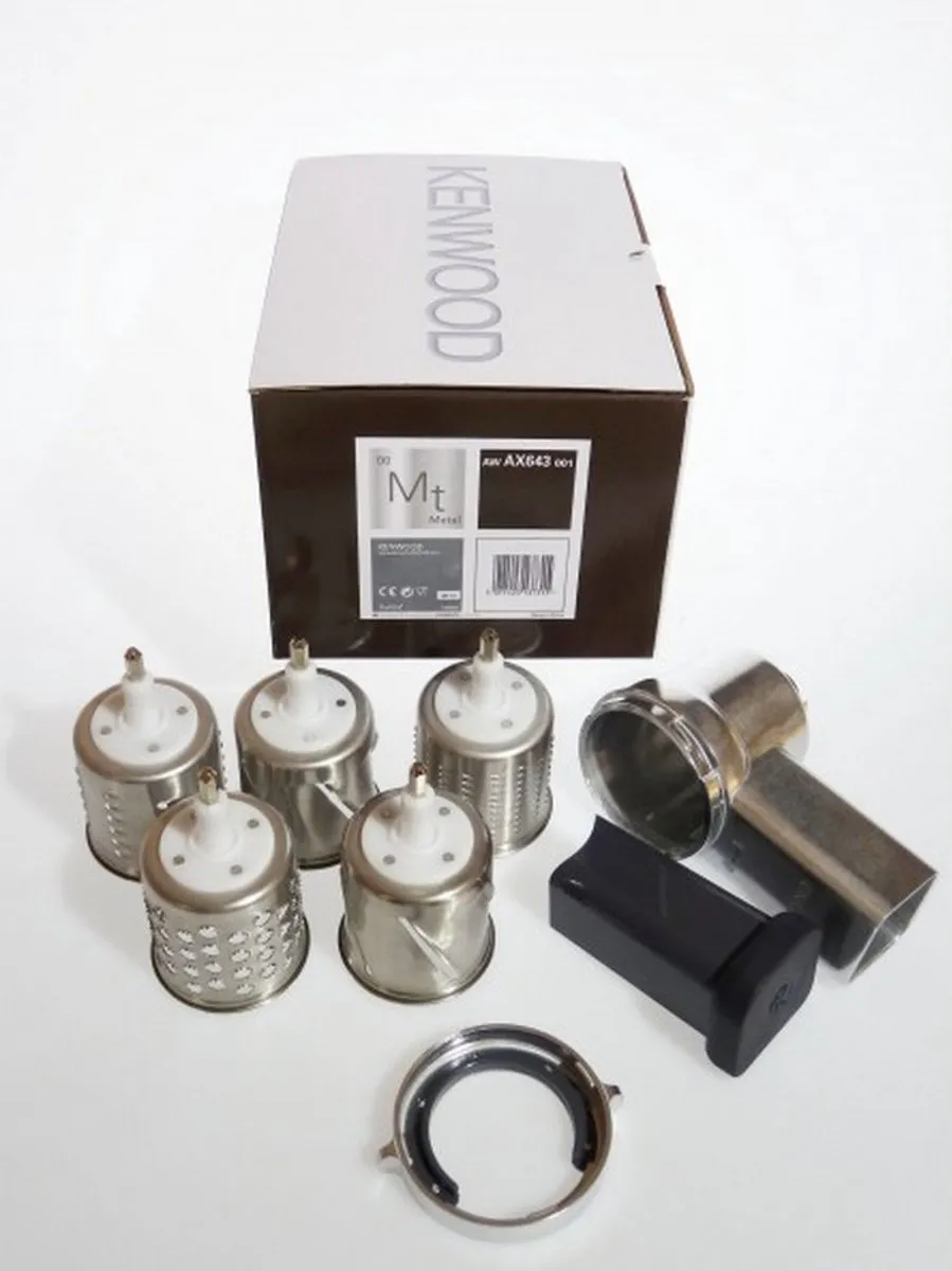 Kenwood KAX643ME Lage Snelheid Snij/Raspmolen - RVS - 5 Trommels