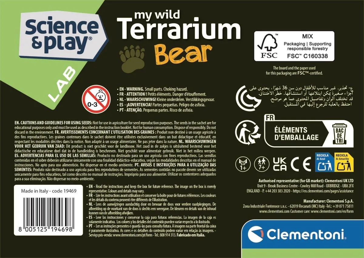 Clementoni Mini-Terrarium Beer - afbeelding 3 van 6