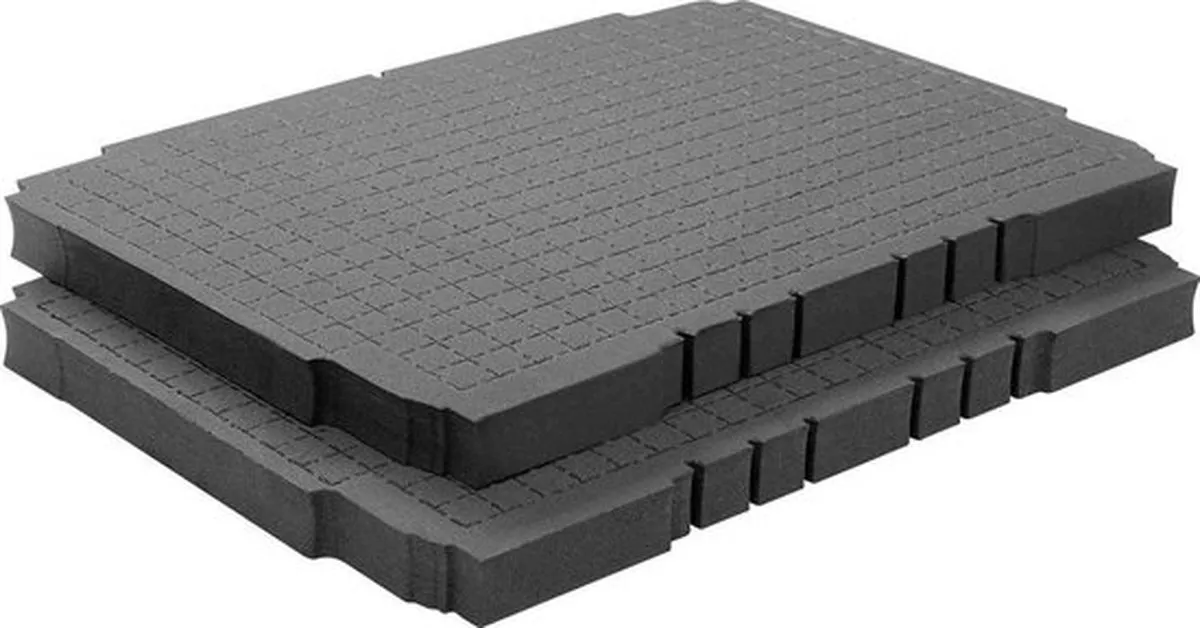 Festool SE-VAR SYS3 Gerasterd Schuimrubber 204942 - Zwart/Grijs