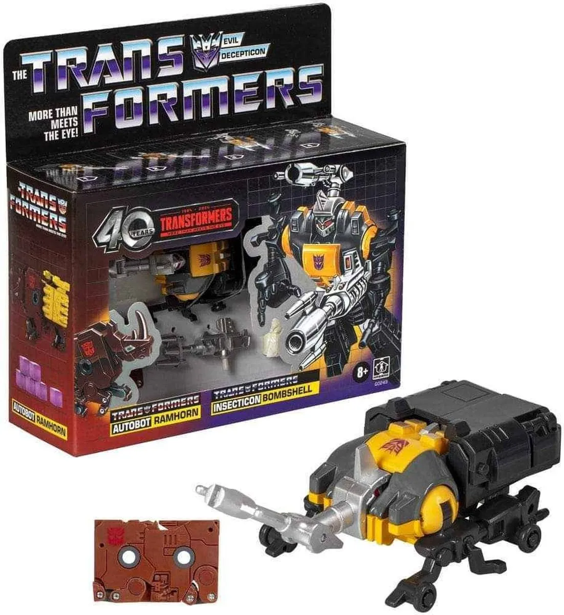 Hasbro Transformers G1 Retro Bombshell & Ramhorn 40th Anniversary - Multi - afbeelding 6 van 6