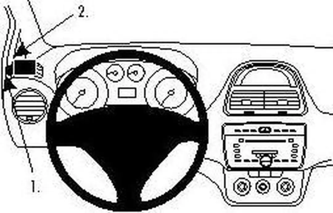 Brodit ProClip Houder Fiat Punto Evo 2010-2019 - Left Mount - Zwart