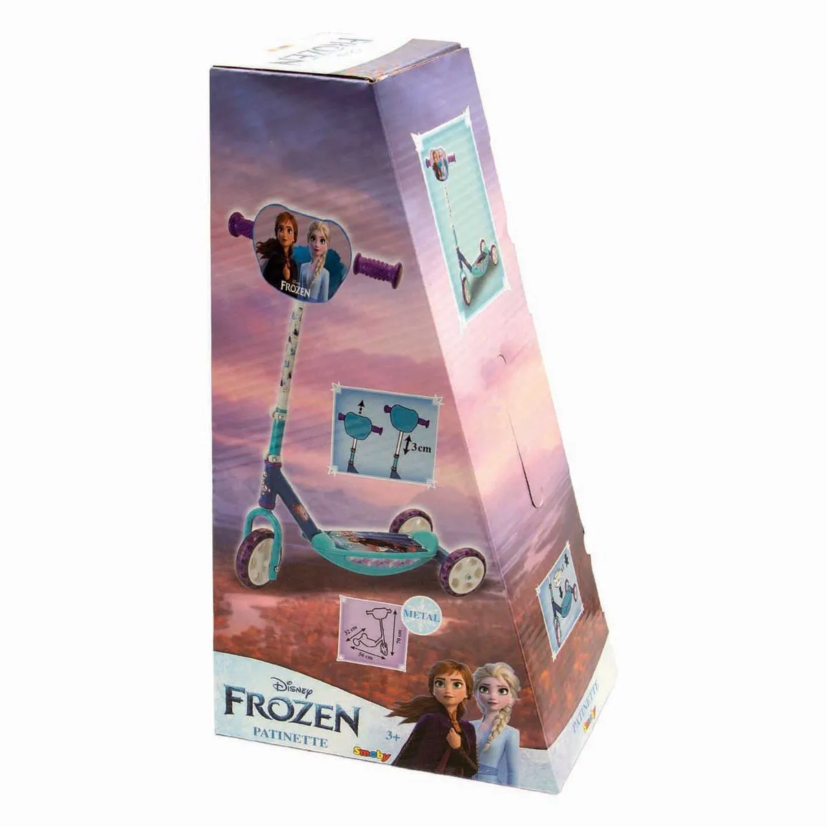 Smoby Disney Frozen Scooter Step - 3.4 Inch - Blauw/Paars - afbeelding 6 van 6