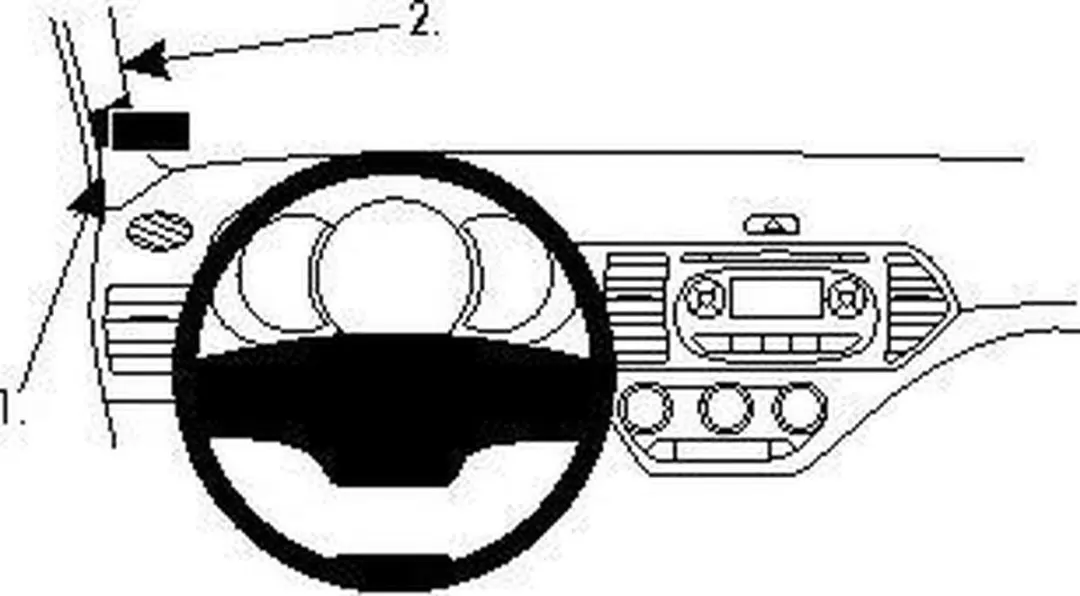 Brodit ProClip Kia Picanto 2011-2017 Houder - Zwart