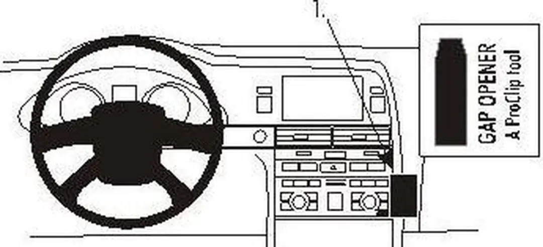 Brodit Proclip Angled Mount 853480 - Zwart