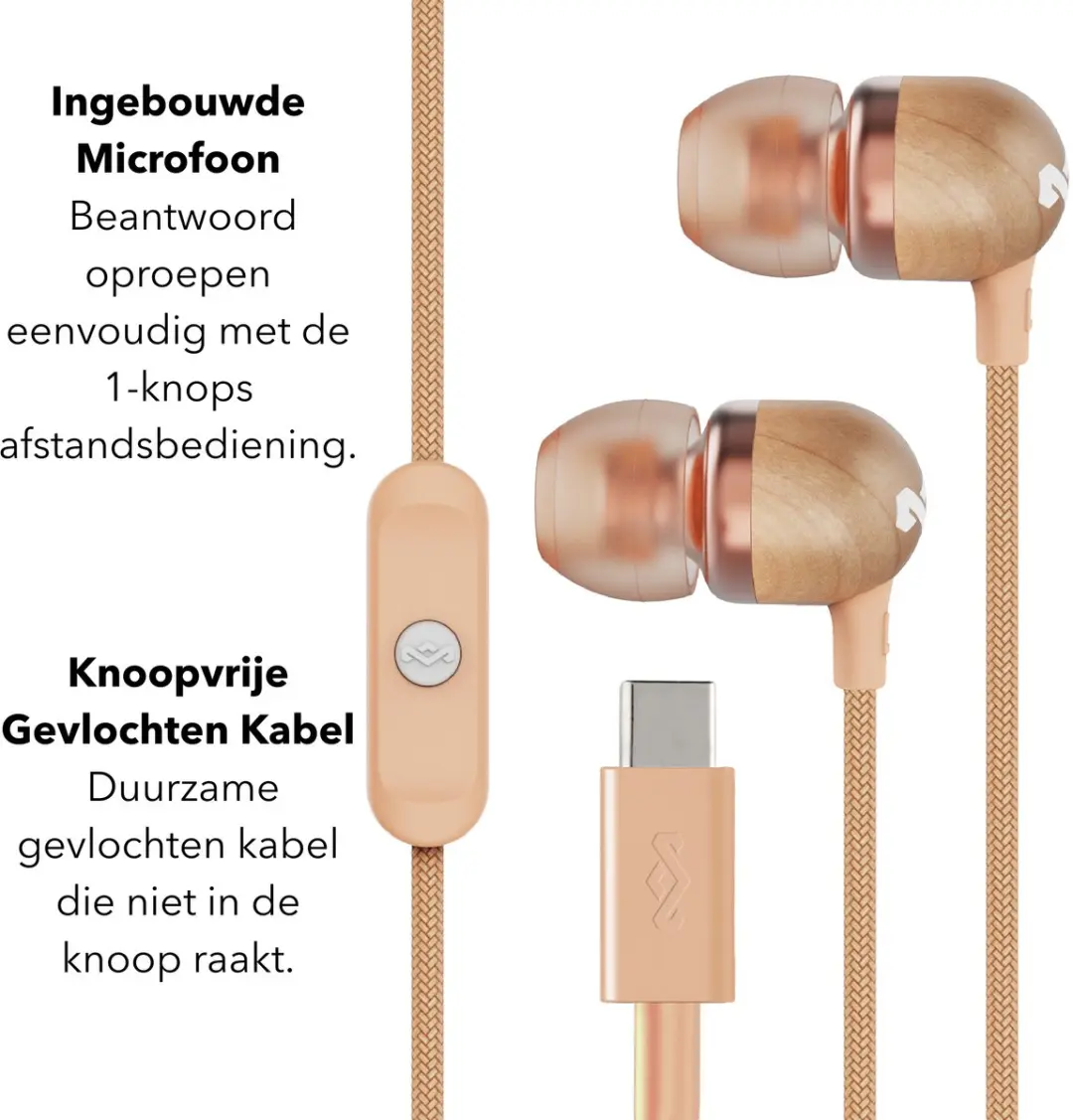 House of Marley Smile Jamaica USB-C Oortjes - Copper - afbeelding 4 van 6