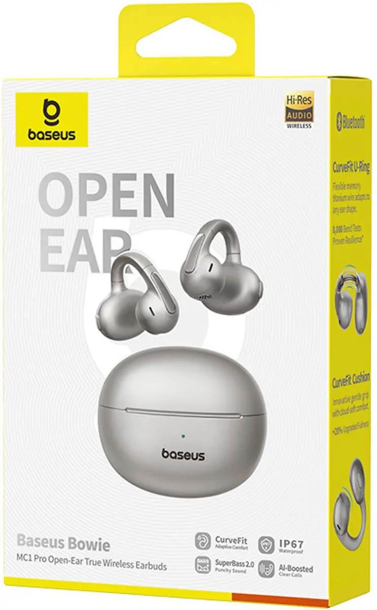 Baseus Bowie MC1 Pro OWS Draadloze Koptelefoon - Zilver