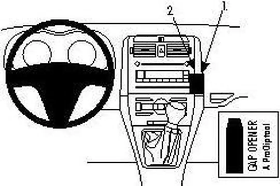 Brodit ProClip 853985 Houder - Toyota Auris Full Hybrid 2007-2012 - Zwart