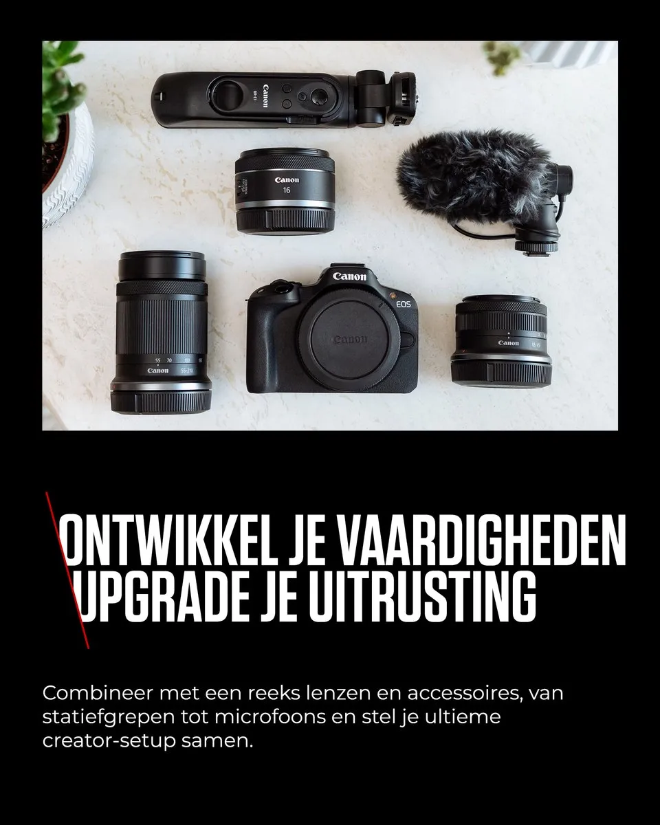 Canon EOS R50 RF-S 18-45mm IS STM - 24,2 MP - 4K Video - Zwart